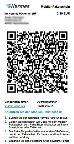 qr-code scannen hermes shop|Hermes paket app.